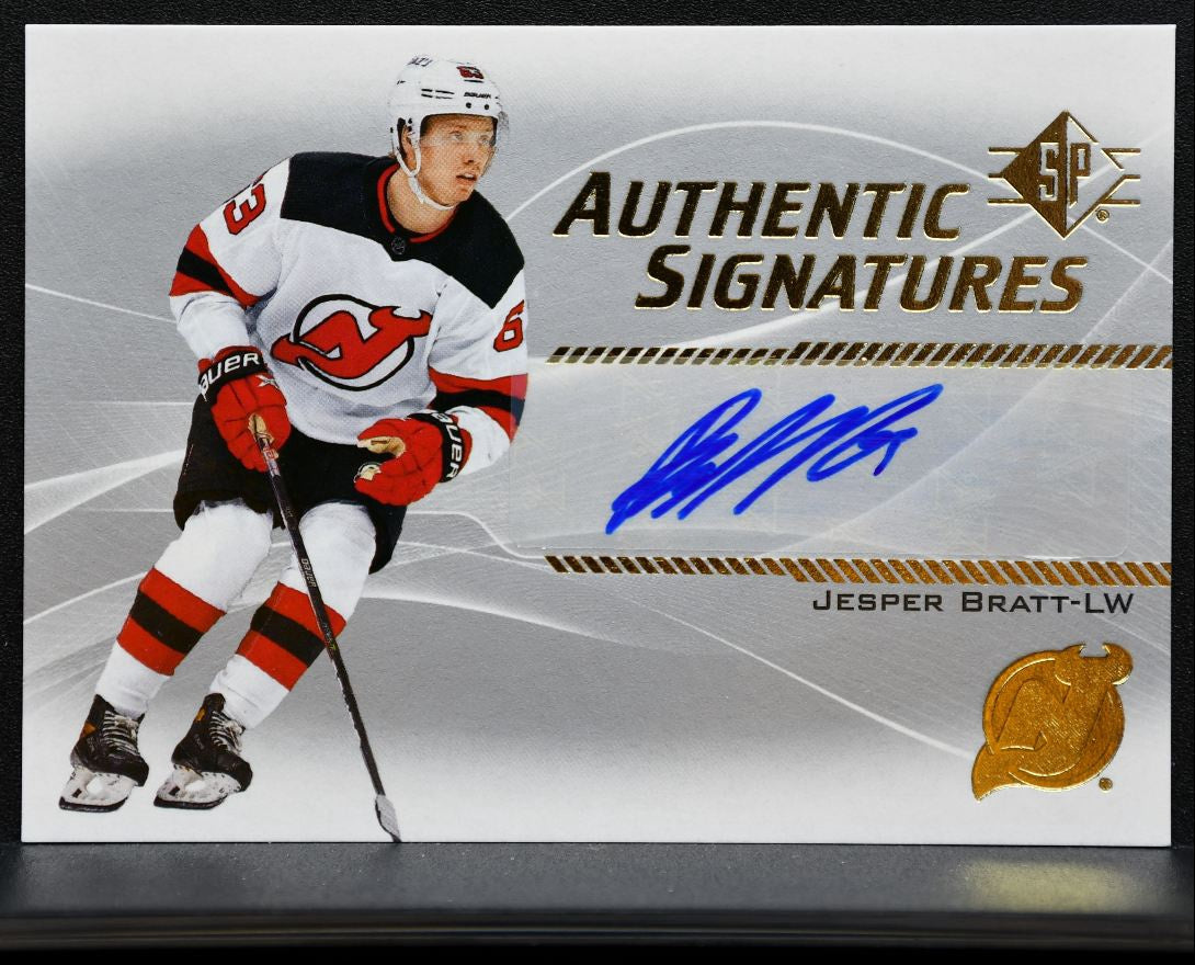 2021-22 SP Authentic Signatures Jesper Bratt AS-JB New Jersey Devils Auto 1730