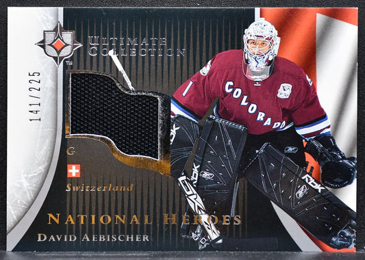 2005-06 UD Ultimate Collection National Heroes David Aebischer Jersey 9761