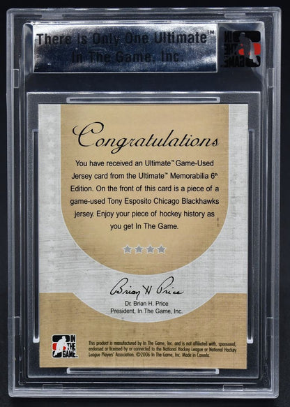 2005-06 ITG 6th Ultimate Game-Used Jersey Tony Esposito 07/25 Jersey