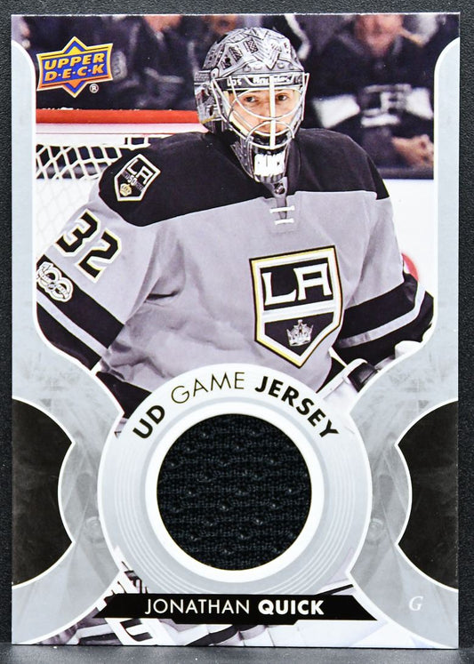 2017-18 Upper Deck Series 1 UD Game Jersey Jonathan Quick Kings Jersey 2129