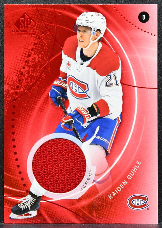 2025-26 SP Game Used Red Jersey Kaiden Guhle 181 Montreal Canadiens Jersey 3387
