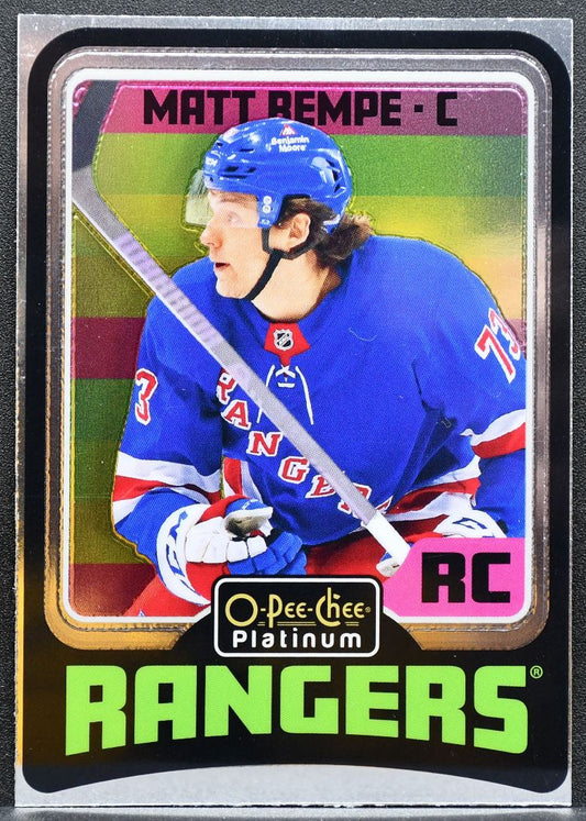 2024-25 O-Pee-Chee Platinum Rookie Retro Matt Rempe R75 New York Rangers RC 9577