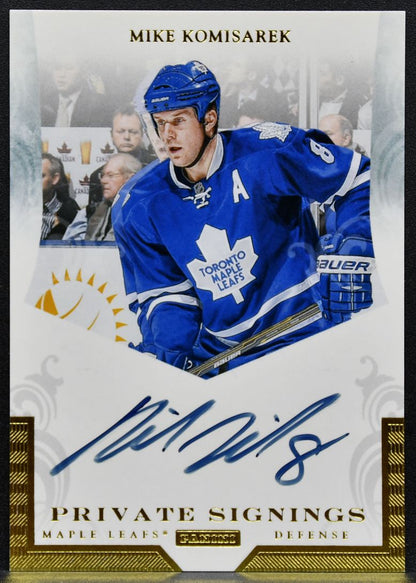 2011-12 Panini Private Signings Mike Komisarek 35 Toronto Maple Leafs Auto 9158