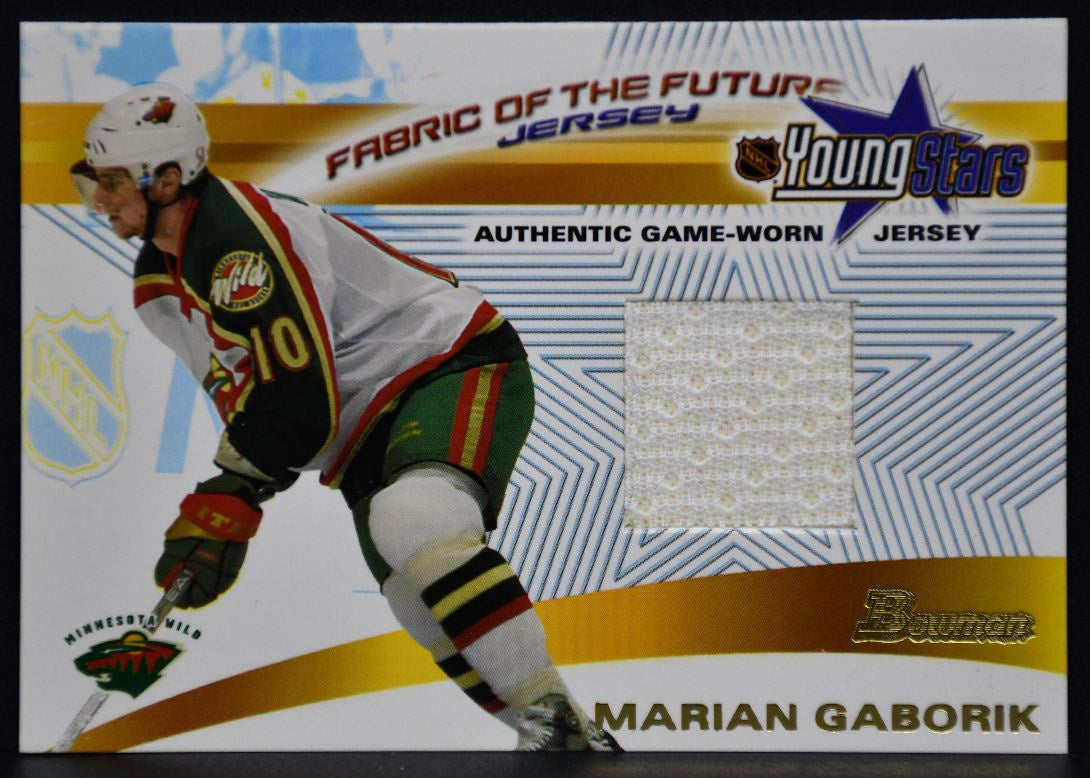 02-03 Bowman YoungStars Fabric of the Future Jersey Gaborik Wild RC Jersey 4220