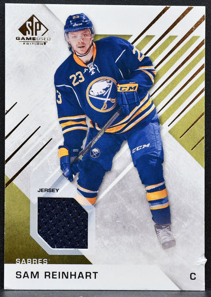 2016-17 SP Game Used Gold Material Sam Reinhart 82 Buffalo Sabres Jersey 5994