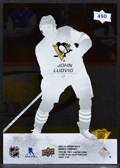 2023-24 UD Series 2 Young Guns Clear Cut John Ludvig 490 Pittsburgh Penguins RC 3322