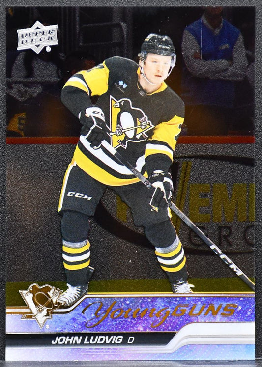 2023-24 UD Series 2 Young Guns Clear Cut John Ludvig 490 Pittsburgh Penguins RC 3322