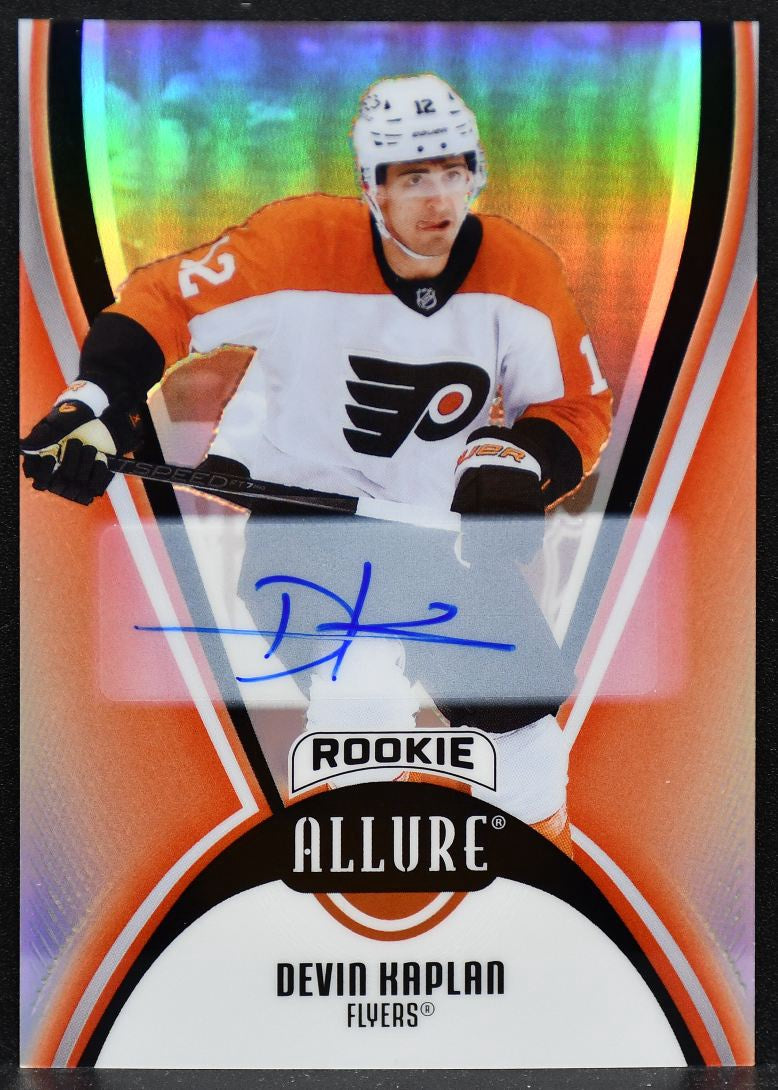 2025-26 UD Allure Rookie Red Rainbow Auto Devin Kaplan 130 Flyers RC Auto 4586
