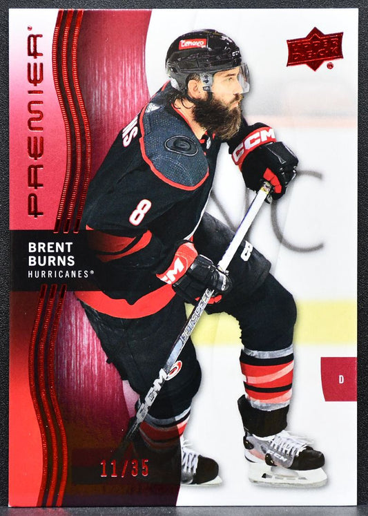 2023-24 Upper Deck Premier Ruby Brent Burns 82 Carolina Hurricanes 11/35 0207