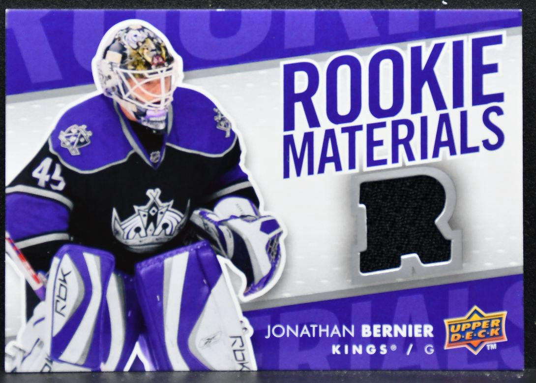 2007-08 UD Series 2 Rookie Materials Jonathan Bernier RM-JB Kings RC Jersey 4323