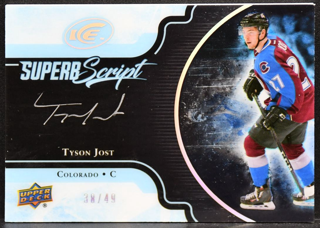 2017-18 UD ICE Superb Script - Base Auto Tyson Jost SS-TJ Auto 38/49