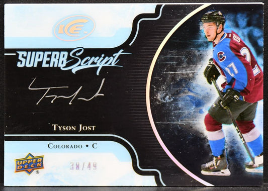 2017-18 UD ICE Superb Script - Base Auto Tyson Jost SS-TJ Auto 38/49