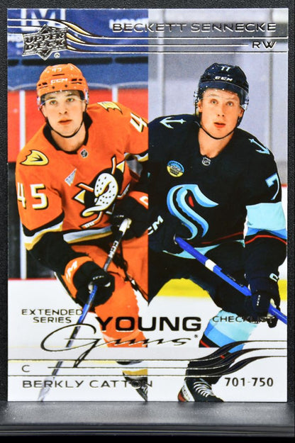2025-26 UD Extended Series Young Guns Checklist Sennecke / Catton RC 8938