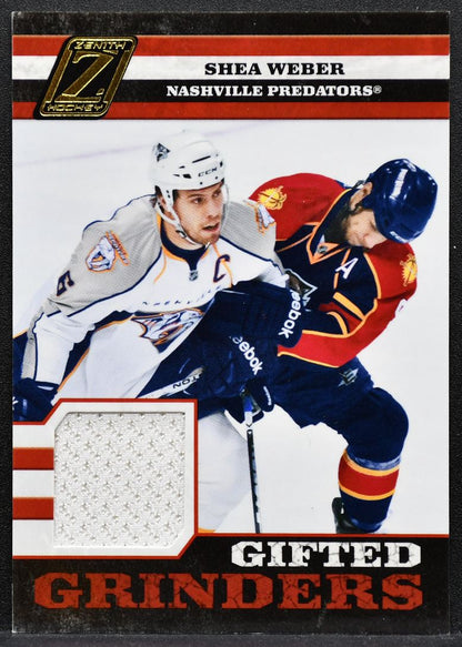 2010-11 Panini Zenith Gifted Grinders Scrapss Shea Weber Predators Jersey 5234