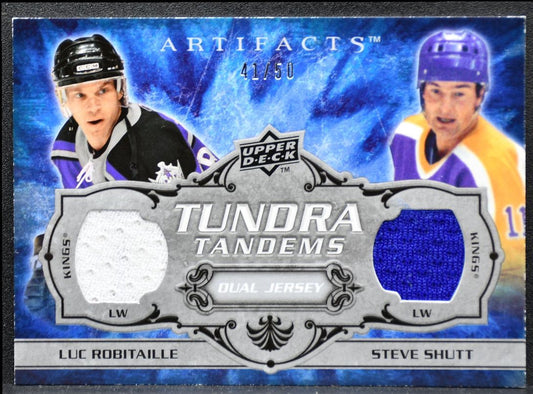 2008-09 UD Artifacts Tundra Tandems Silver Robitaille/Shutt /50 Jersey 2202