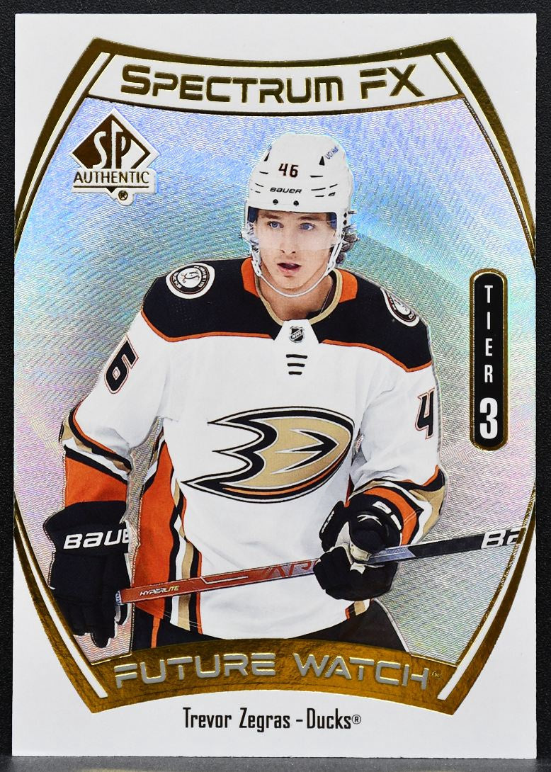 2021-22 SP Authentic Spectrum FX Future Watch Trevor Zegras S-99 Ducks RC 7948