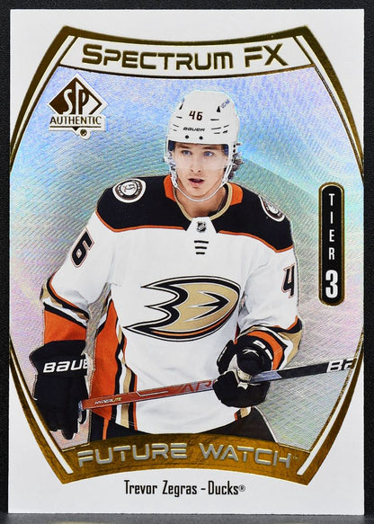 2021-22 SP Authentic Spectrum FX Future Watch Trevor Zegras S-99 Ducks RC 7948