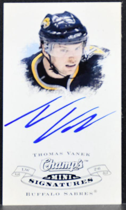 2008-09 Upper Deck Champ's Mini Signatures Thomas Vanek CS-VN Auto 0480