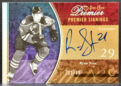 2009-10 O-Pee-Chee Premier Signings Stoa PS-RS Avalanche RC Auto 33/50 1116