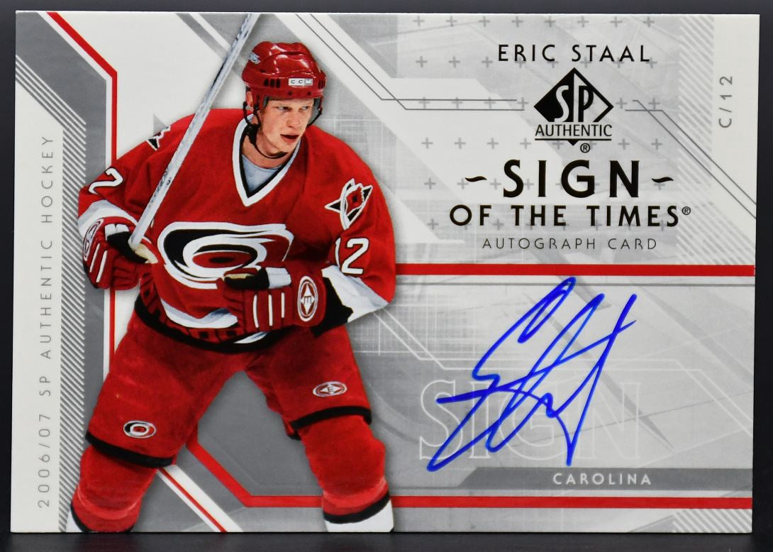 2007-08 SP Authentic Sign of the Times Eric Staal ST-ES Auto