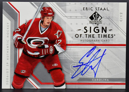 2007-08 SP Authentic Sign of the Times Eric Staal ST-ES Auto