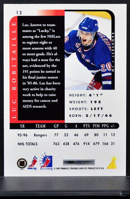 1996-97 Pinnacle Be a Player Autographs Luc Robitaille Auto 0284