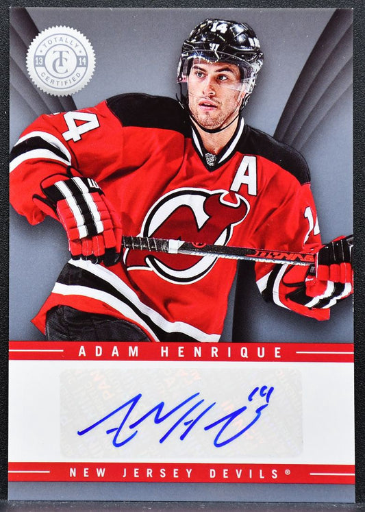 2013-14 Panini Totally Certified Signatures Adam Henrique TS-AH Devils Auto 8801