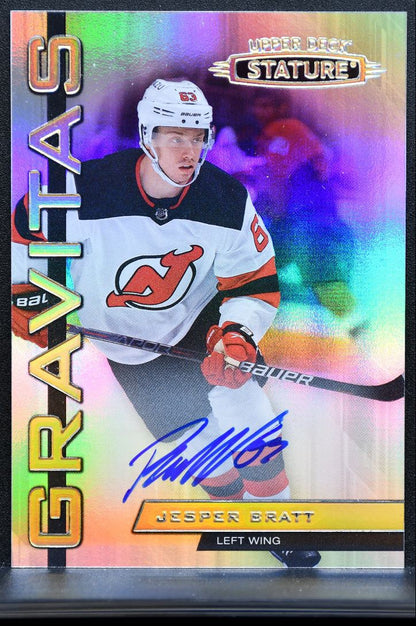 2021-22 Upper Deck Stature Gravitas Autographs Jesper Bratt Devils Auto 1846