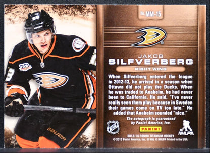2013-14 Panini Titanium Metallic Marks Bronze Silfverberg Auto 9854