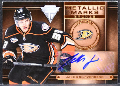 2013-14 Panini Titanium Metallic Marks Bronze Silfverberg Auto 9854
