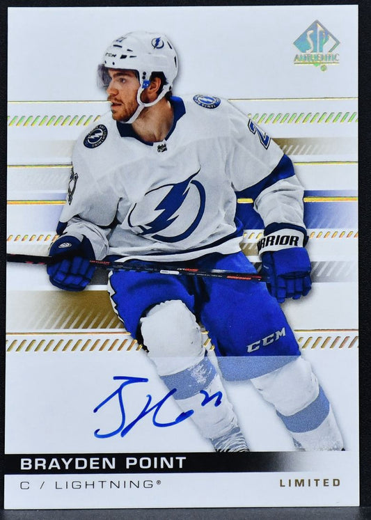 2019-20 SP Authentic Limited Auto Brayden Point 21 Tampa Bay Lightning Auto