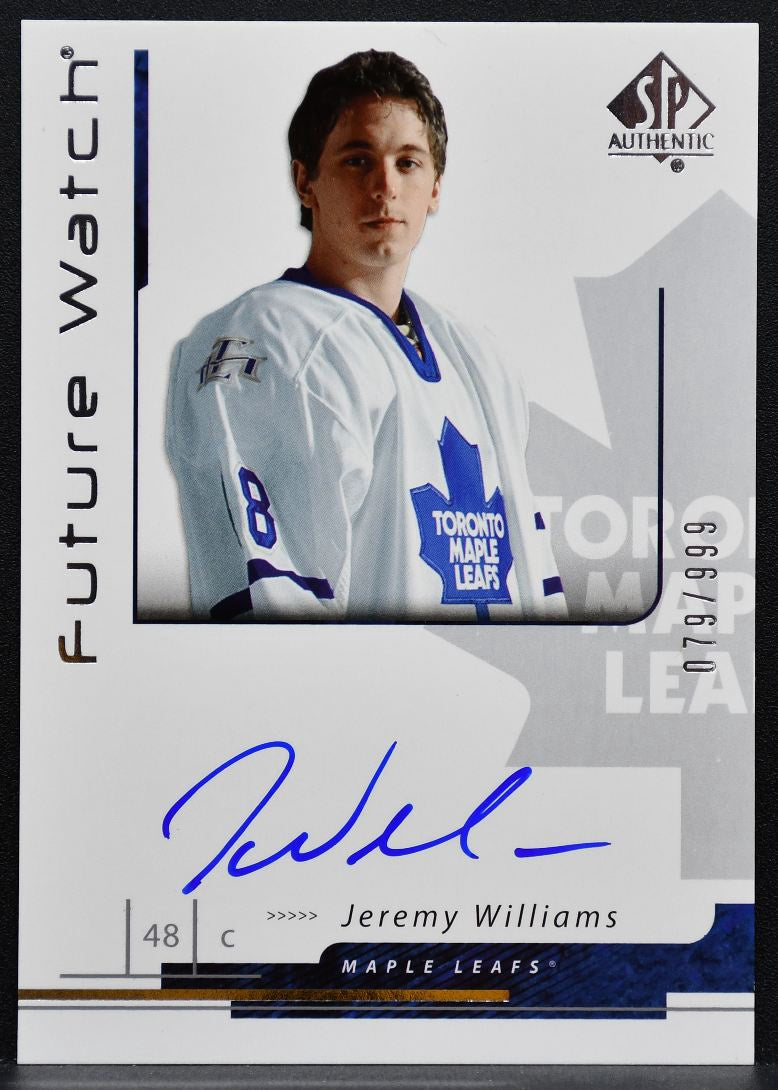 2006-07 SP Authentic Future Watch Auto Williams Maple Leafs RC Auto 079/999 7547