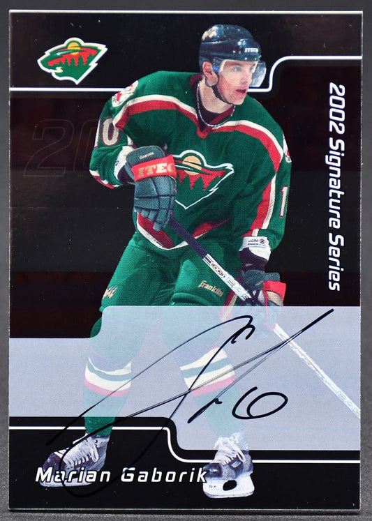 2002-03 In The Game Signature Series Marian Gaborik 84 Auto
