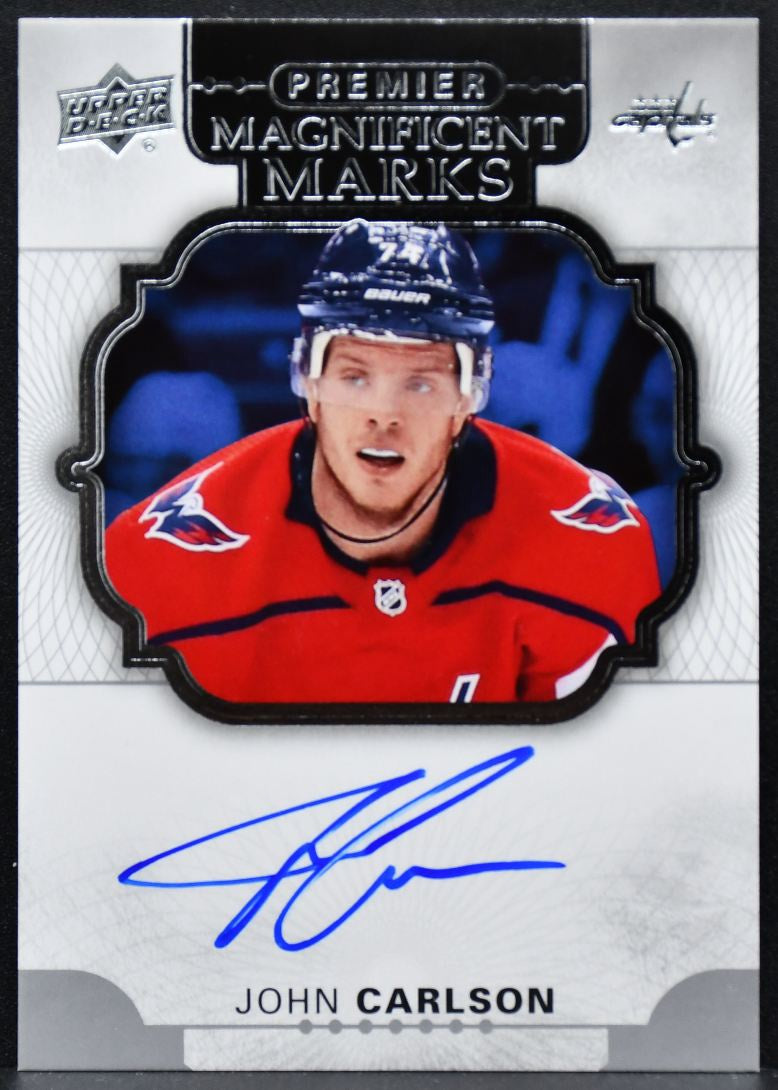 2017-18 Upper Deck Premier Magnificent Marks Autographs John Carlson Auto 9903