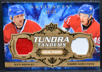 2008-09 Artifacts Tandems Patch Copper Kovalev/Kostitsyn 03/35 Jersey 4286