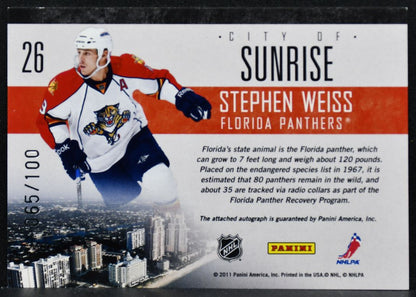 2010-11 Panini Pinnacle City Lights Signatures Stephen Weiss Auto 065/100 0206