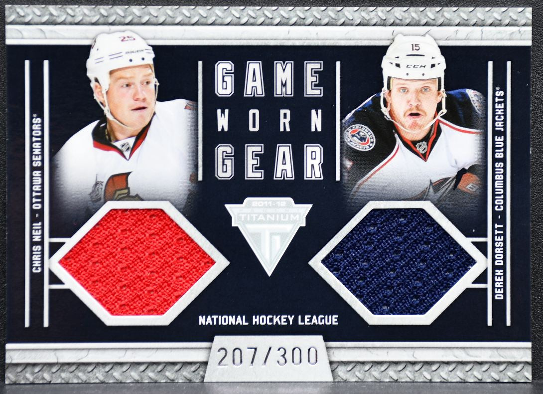 2011-12 Panini Titanium Game Worn Memorabilia Neil/Dorsett /300 Jersey 9523