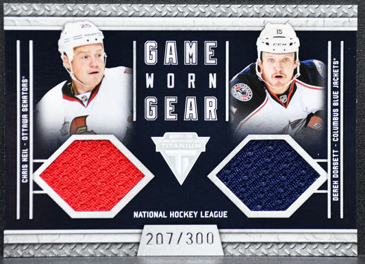 2011-12 Panini Titanium Game Worn Memorabilia Neil/Dorsett /300 Jersey 9523
