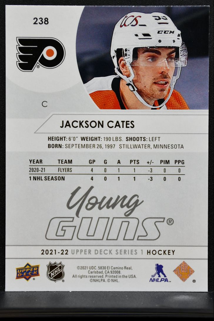 2021-22 Upper Deck Series 1 Young Guns Jackson Cates Philadelphia Flyers RC 1563
