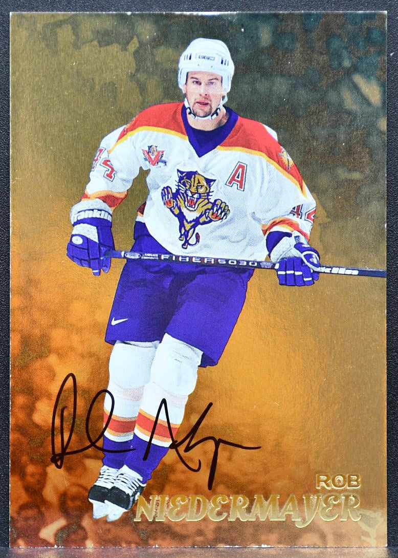 1998-99 Be a Player Autographs Gold Rob Niedermayer 208 Panthers Auto 1332