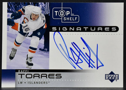 2002-03 Upper Deck Top Shelf Signatures Raffi Torres RT Islanders Auto 9727