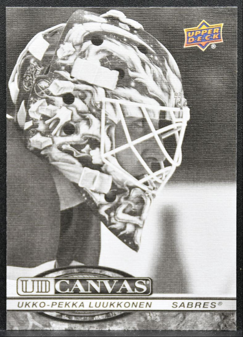 2025-26 UD Extended Series UD Canvas Black Ukko-Pekka Luukkonen Sabres 8723