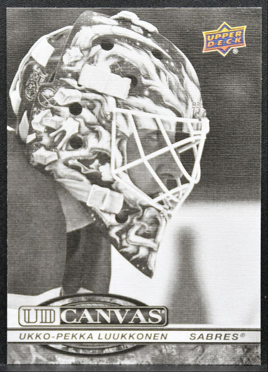 2025-26 UD Extended Series UD Canvas Black Ukko-Pekka Luukkonen Sabres 8723