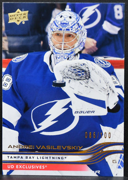 25-26 UD Series 1 Exclusives Andrei Vasilevskiy 157 Tampa Bay Lightning 086/100 9370