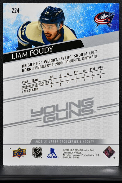 2020-21 Upper Deck Series 1 Young Guns Liam Foudy Columbus Blue Jackets RC 4373