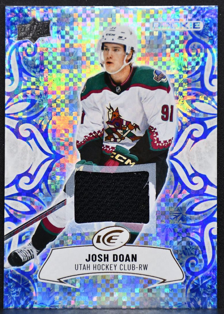 2024-25 Upper Deck Ice Rookie Jersey Josh Doan 140 Arizona Coyotes RC Jersey 7030