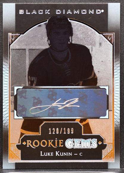 2017-18 UD Black Diamond Rc Gems Auto Luke Kunin RG-LK Wild RC Auto 128/199 7525
