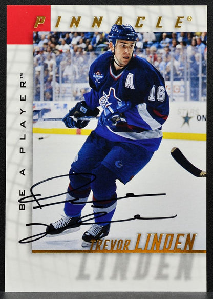1997-98 Pinnacle Be a Player Autographs Trevor Linden Auto 7318