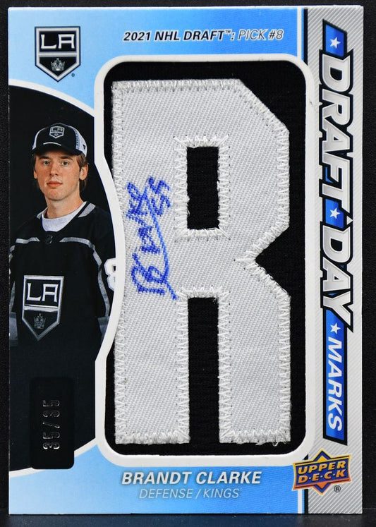 2024-25 SP Game Used Draft Day Marks Clarke Los Angeles Kings RC Auto /35 Patch 5174