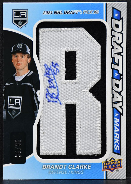 2024-25 SP Game Used Draft Day Marks Clarke Los Angeles Kings RC Auto /35 Patch 5174